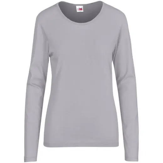 Ladies Long Sleeve Portland T-Shirt Grey